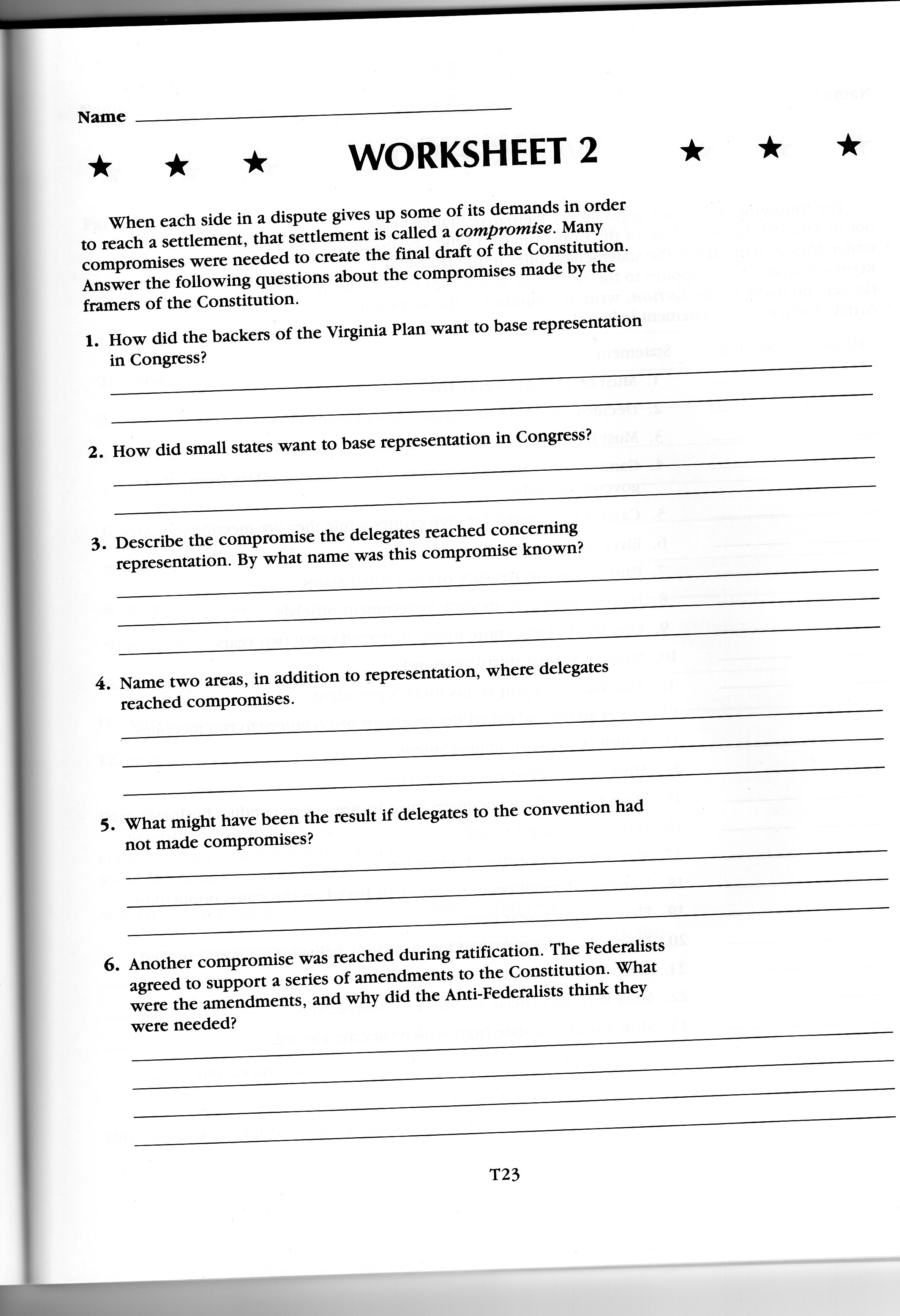 Foundations - Ms. Hawkins Social Studies Intended For Bill Of Rights Worksheet Answers