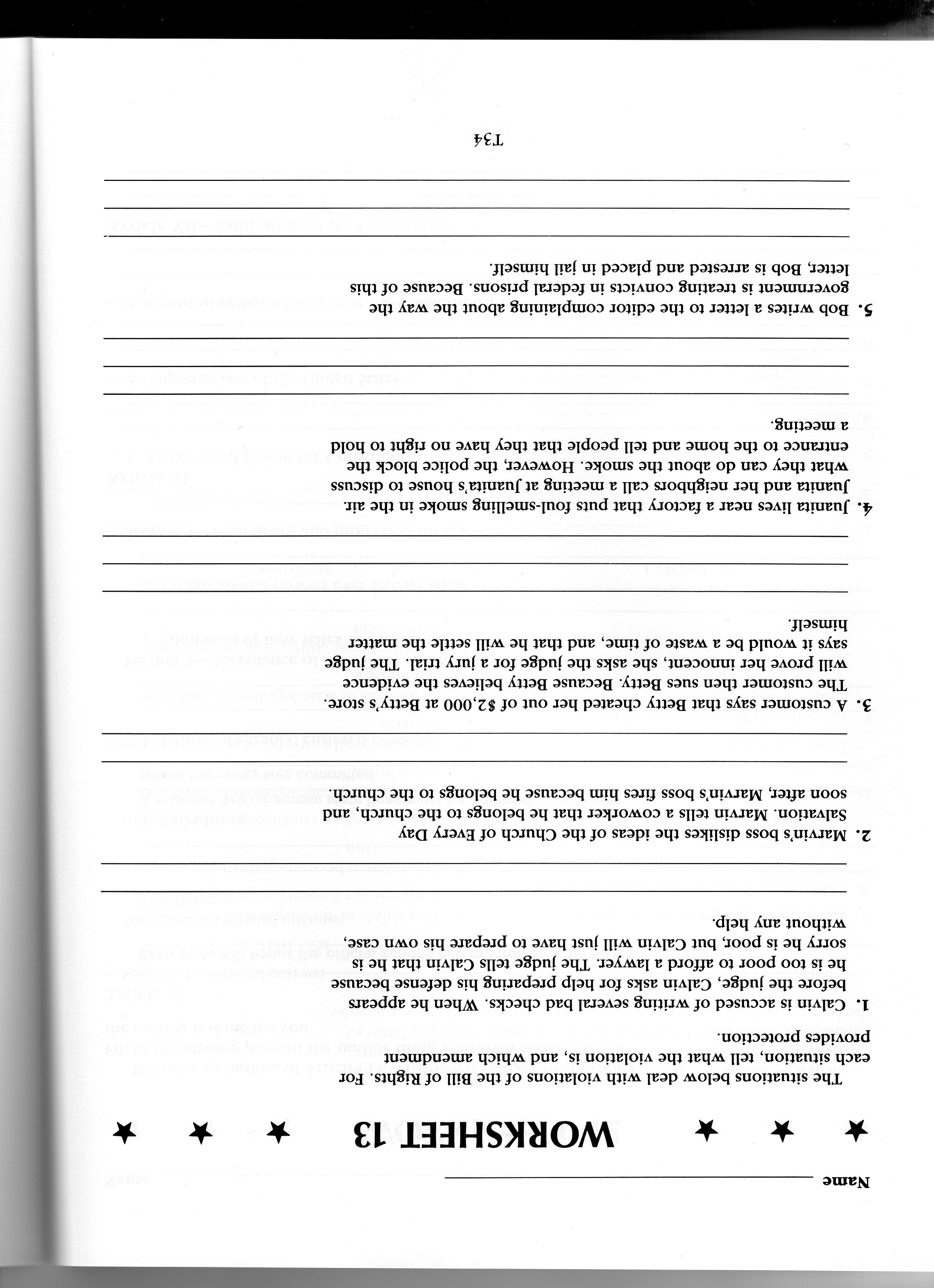 Bill Of Rights Worksheet Answers - Promotiontablecovers Throughout Bill Of Rights Worksheet Answers